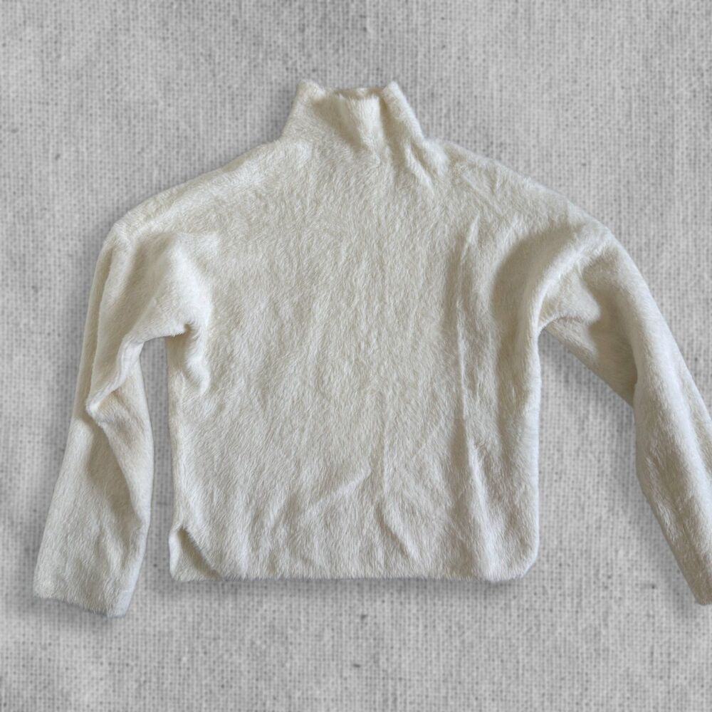 Abercrombie & Fitch Off-White Cowl Neck Sweater Size Small Cozy Knit Cream A&F
